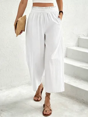 EVE Solid Color Loose Straight Pants ZDF-33531
