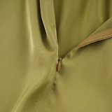 EVE Hollow Out Satin Batwing Sleeves Mini Dress GPKJ-MR49610