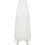 EVE Chiffon Split Solid Color Long Skirt GPKJ-MR49148