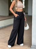 EVE Solid Color Loose Wide Leg Pants MIL-L338