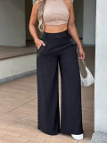EVE Solid Color Loose Wide Leg Pants MIL-L338