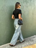 EVE Plus Size Multi-pockets Waist Scarf  Loose Jeans GYLN-2248
