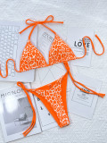 EVE Leopard Print Tie Up Bikinis 2 Piece Set CSYZ-C80W