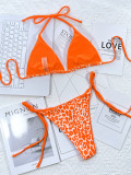 EVE Leopard Print Tie Up Bikinis 2 Piece Set CSYZ-C80W
