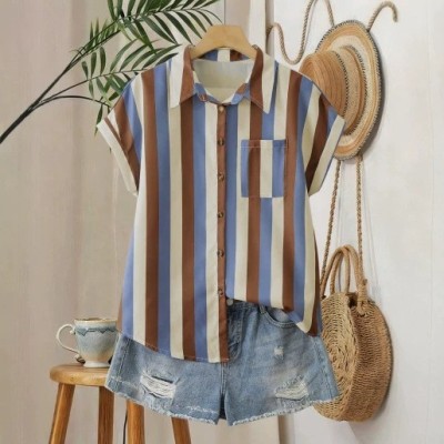 EVE Stripe Short Sleeve Shirt GSRX-919