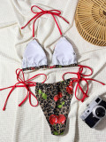 EVE Leopard Print Tie Up Bikinis 2 Piece Swimsuit CSYZ-TM11VY