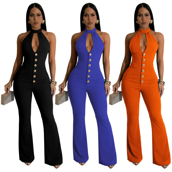 EVE Sexy Halterneck Backless Jumpsuit YF-11069