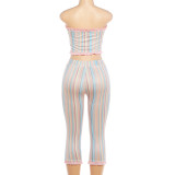 EVE Sexy Backless Wrap Chest Top Pans Suit GZJQ-K6S11107A