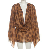 EVE Leopard Print Long Sleeve Mini Dress GZJQ-K25D77739