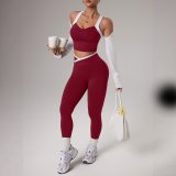 EVE Running Sports Yoga Vest And Long Pants Suit YWHQ-WT26027