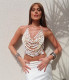 EVE Layered Chest Chain Pearl Top GZYY-P25335