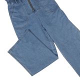 EVE Fashion Denim Zipper Hooded Jumpsuit AIL-360