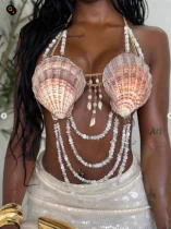 EVE Shell Choker-Style Body ChainTop GZYY-B25468