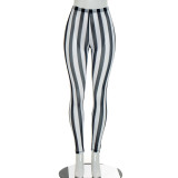 EVE Stripe Print Mesh Casual Pants MXBF-J26PT278