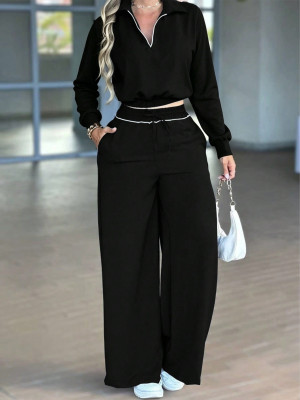 EVE Casual Long Sleeve Two Piece Pants Set MIL-321