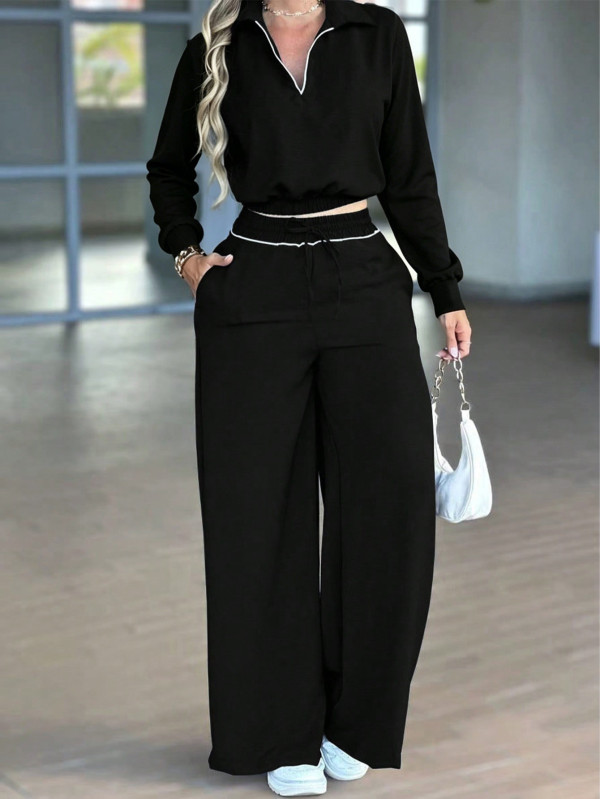EVE Casual Long Sleeve Two Piece Pants Set MIL-321
