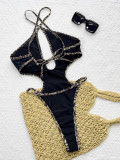EVE Sexy Backless Halterneck One Piece Swimsuit CSYZ-G360FY
