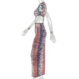 EVE Snake Print Sleeveless Hollow Out Maxi Dress GJYO-JD305572