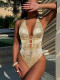 EVE Sexy Print Hollow Out One Piece Swimsuit CSYZ-G325WY