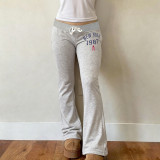 EVE Letter Print Sport Micro Flare Pants GPKJ-MR41529