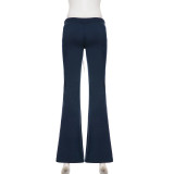 EVE Letter Print Sport Micro Flare Pants GPKJ-MR41529