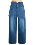 EVE Vintage Faux Two-Piece Wide Leg Jeans SH-391550
