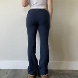 EVE Letter Print Sport Micro Flare Pants GPKJ-MR41529