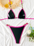 EVE Sexy Contrast Color Sequin Bikinis 2 Piece Swimsuit CASF-6824