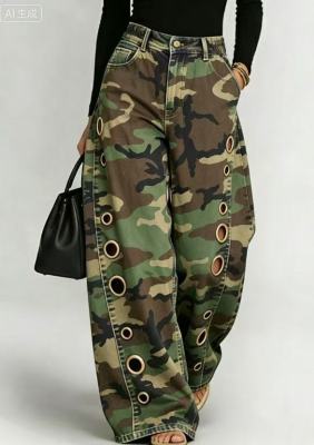 EVE Camouflage Print Loose Jeans OD-8782
