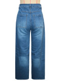 EVE Vintage Faux Two-Piece Wide Leg Jeans SH-391550