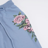 EVE Letter Floral Prints Micro Flare Jeans GPKJ-MR49397