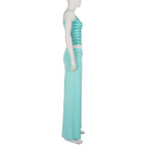 EVE Stripe Sling Top Two Piece Pants Set GPKJ-MR50086