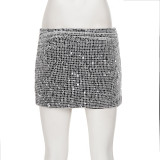 EVE Sequin Ruched Slim Mini Skirts GPKJ-MR47638