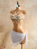 EVE Beaded Halterneck Bra Top  GZYY-25085