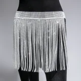 EVE Rhinestone Fishnet Patchwork Skirt GZYY-1166