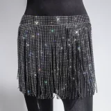 EVE Rhinestone Fishnet Patchwork Skirt GZYY-1166
