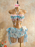 EVE Colorful Pearl Halterneck Tank Top GZYY-B25329