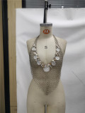 EVE Sexy Sequin Shell Pendant Body Chain Top GZYY-J25713