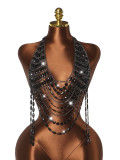EVE Multi-Layer Sparkling Diamond Chain Vest Chest Chain GZYY-B27232