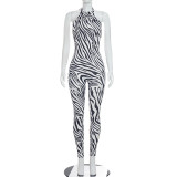 EVE Print Backless Slim Jumpsuit MXBF-D26JP253