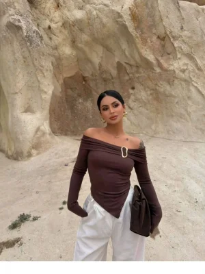 EVE One Shoulder Long Sleeve T Shirts YWXS-K25L1694