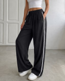 EVE Lace Edge Solid Color Drawstring Sport Pants HNIF-YF305