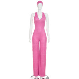 EVE Sleeveless Halterneck Print Jumpsuit(With Headscarf) GSZM-D26JP243