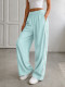 EVE Lace Edge Solid Color Drawstring Sport Pants HNIF-YF305