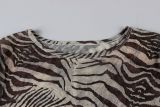EVE Animal Print Long-Sleeve Top and Mini Skirt Set YWXS-K26L2652