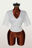 EVE Solid Color V Neck Top YWXS-K26L2440