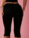 EVE Solid Color Split Seventh Pants YWXS-K26L2692