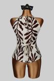EVE Print Halterneck Sleeveless Top GXIY-K26L2704
