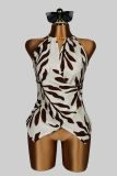 EVE Print Halterneck Sleeveless Top GXIY-K26L2704