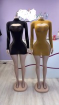 Pre Order: About 7 work days shipping Long Sleeve Solid Mini Dress YUEM-202660